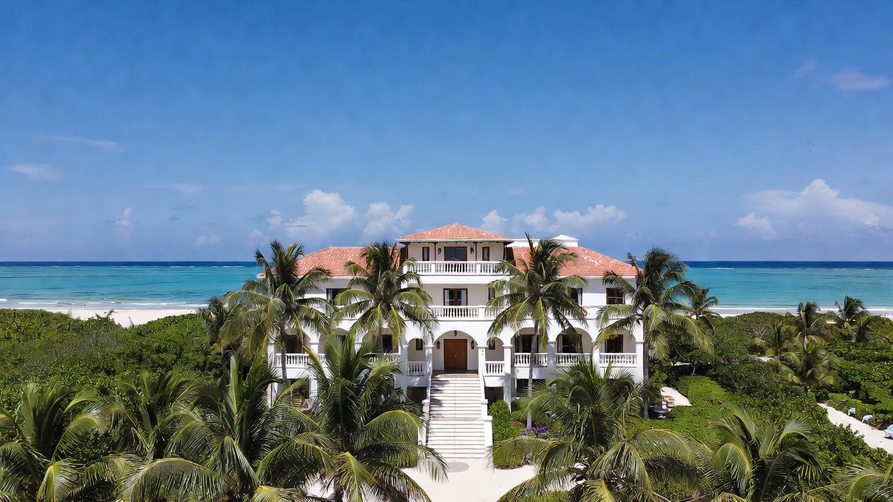 Luxury beachfront villa